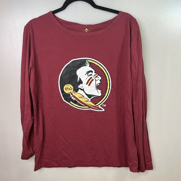 florida state emerson street medium tee shirt long sleeve red